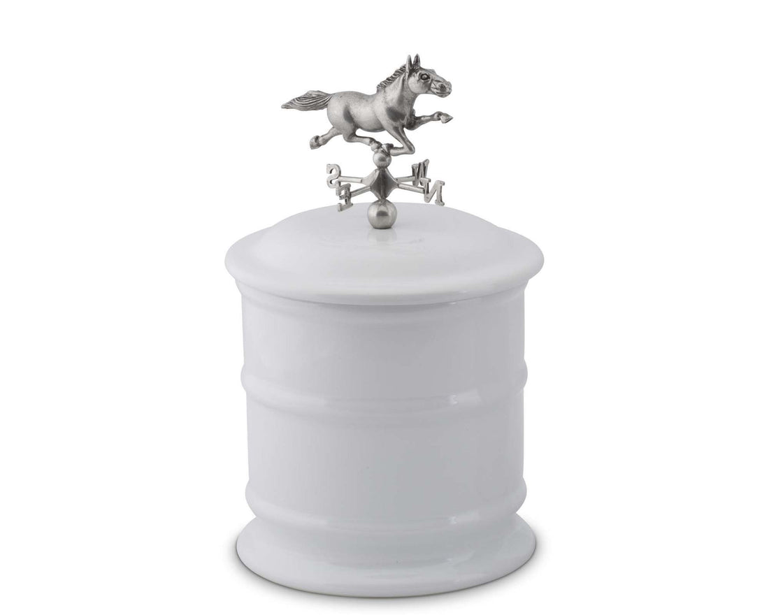 Horse Weathervane Stoneware Canister
