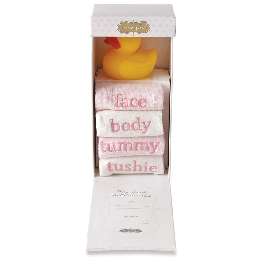 My First Bath Pink Washcloth Set