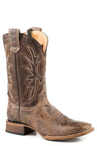 Roper Mens Pierce CCS Cowboy Boots-Brown