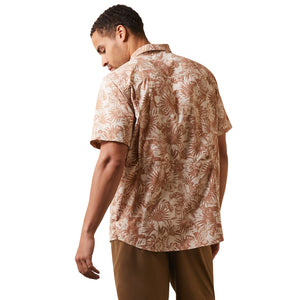 Ariat Mens Venttek Outbound Short Sleeve Fitted Shirt-Oyster Grey