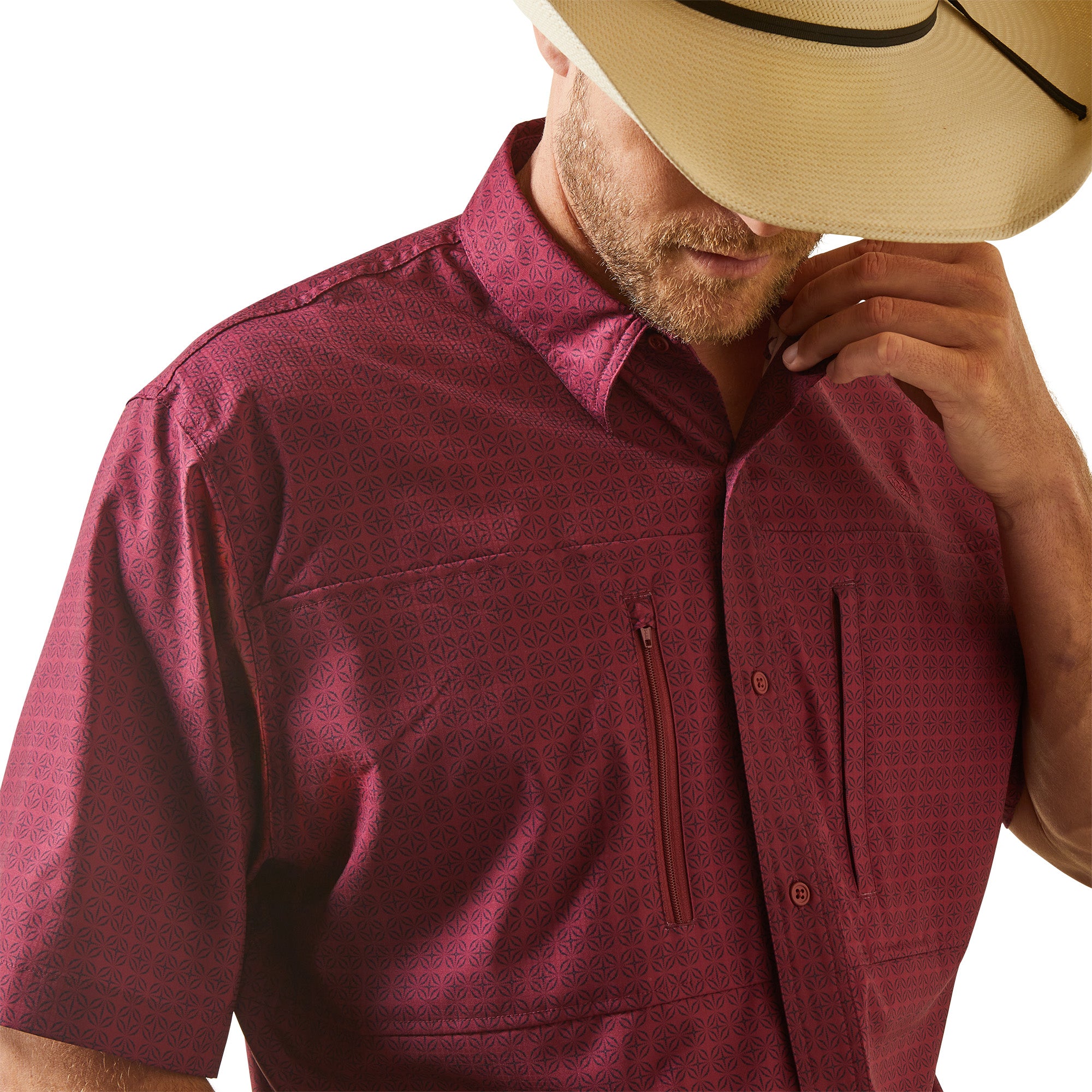 Ariat VentTEK Classic Fit Shirt-Dark Red