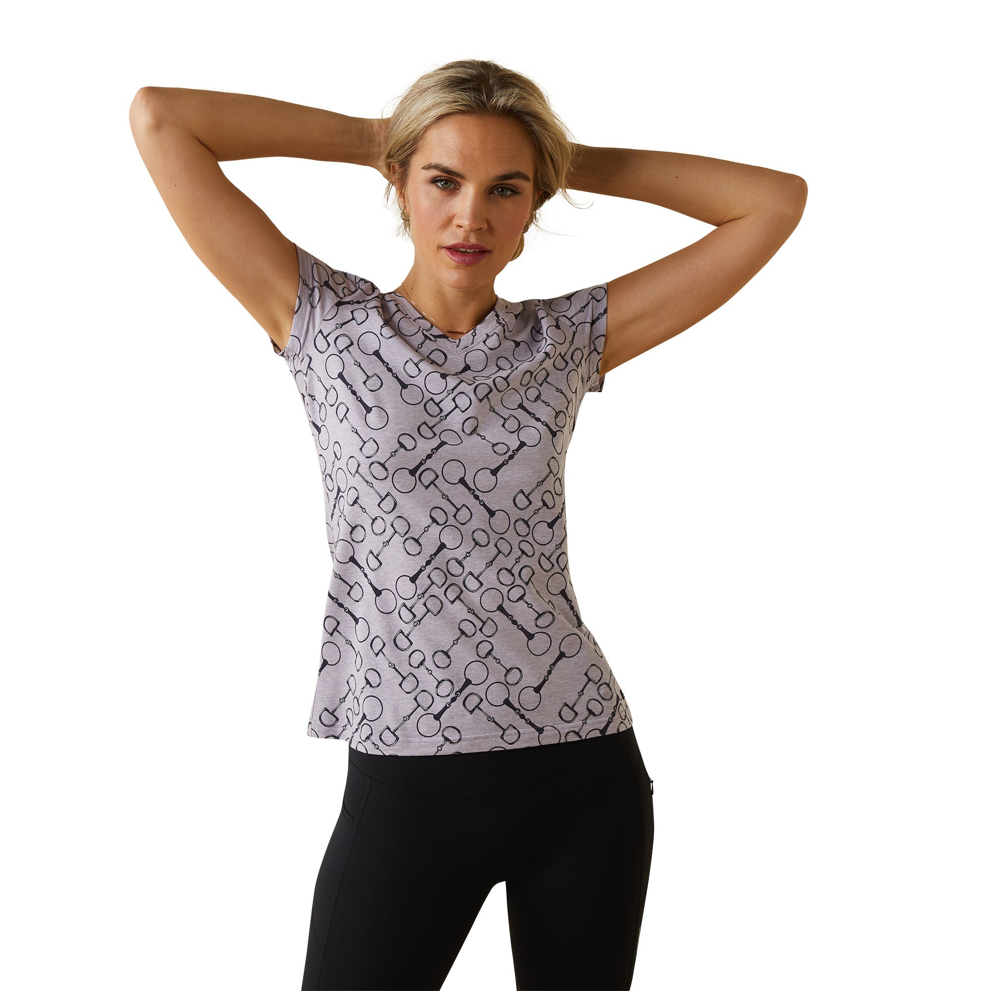 Ariat Womens Snaffle Short Sleeve T-shirt-Lavender Heather