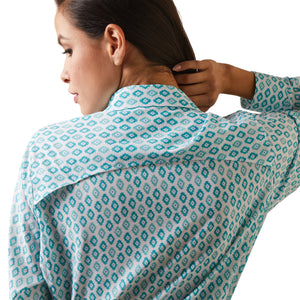Ariat Womens Venttek Long Sleeve Shirt-Sea Breeze Print