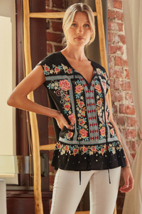 Mariposa Embroidered Top