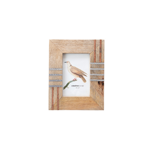 Photo Frame with Hammered Metal Inlay, 2 Styles