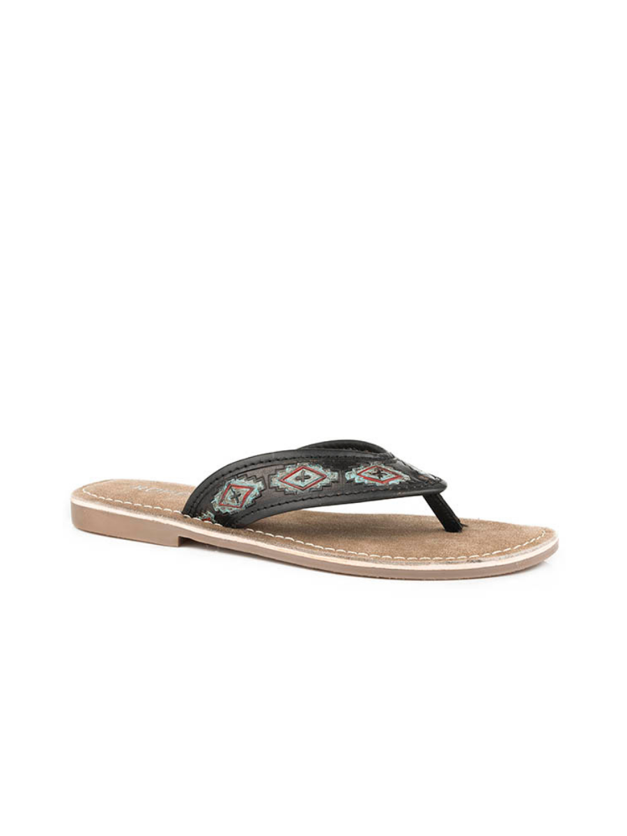 Penelope Aztec Tooled Flip Flop