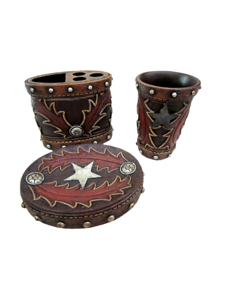 Stars &amp; Boots 3 Piece Bathroom Set