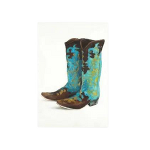 Blue cowboy boots | Fine art print on canvas 24" x 36"