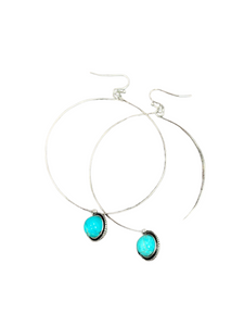 Turquoise Hoop Earrings 722256