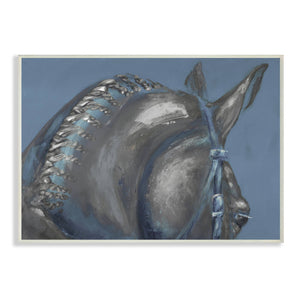 Horse Mane Portrait Blue Grey Hair Detail Wall Art