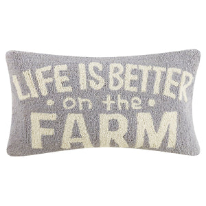 Life Is Better on The Farm Hook Pillow