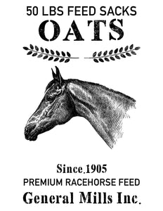 Oat Feed Sacks Equestrian Hand Towel Oatmeal