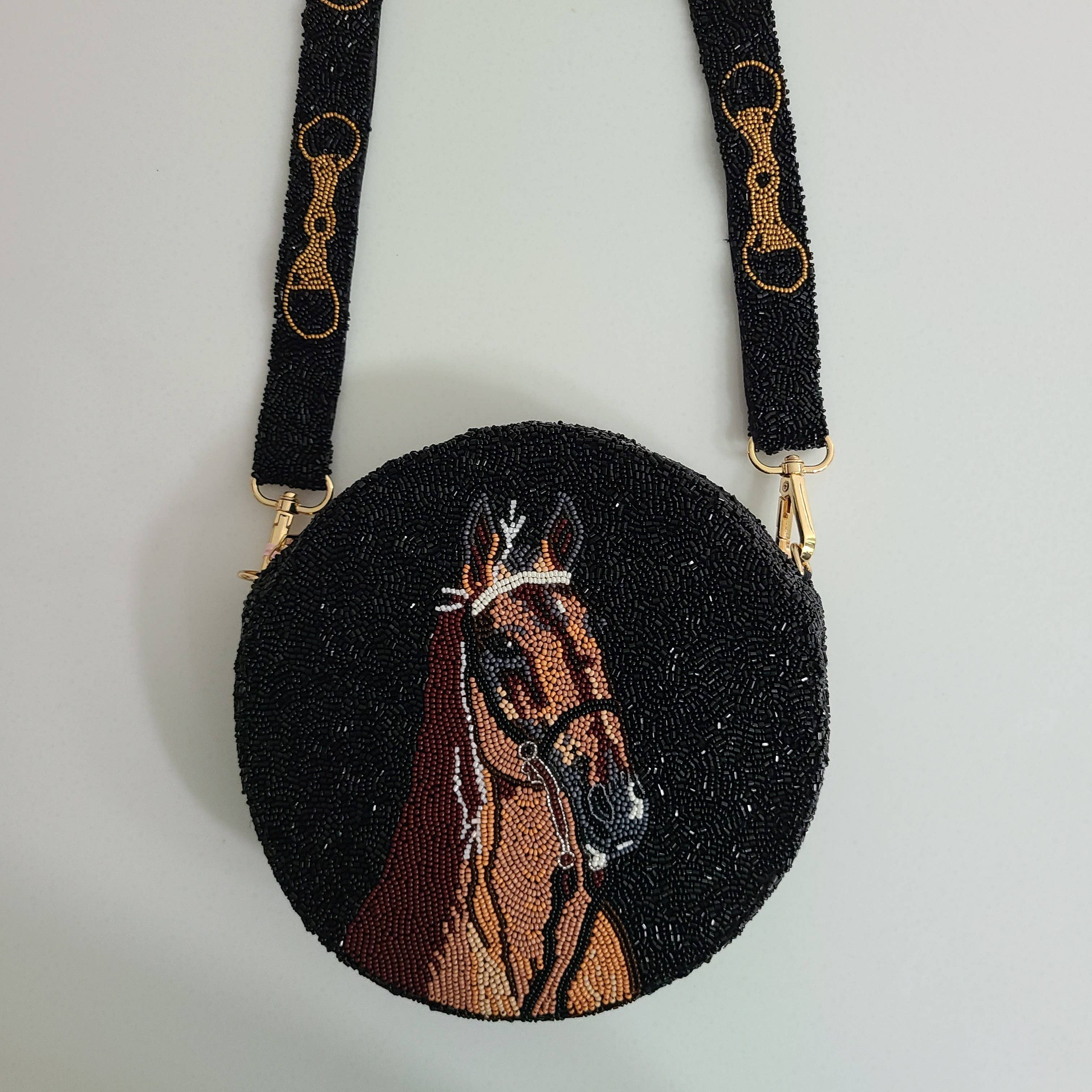 Horsepower Canteen Beaded Purse