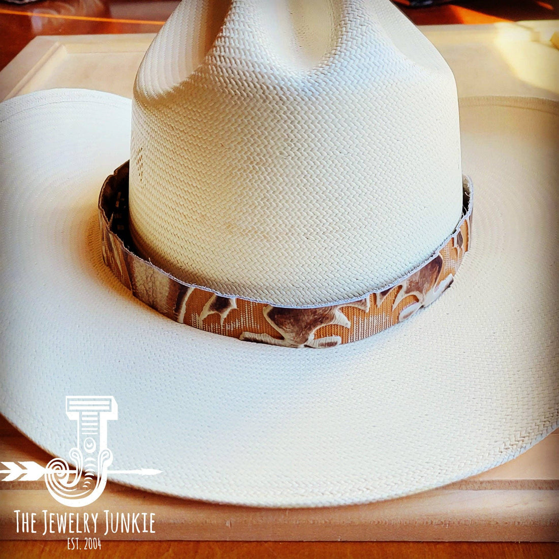 Sienna Laredo Embossed Leather Hat Band 950g