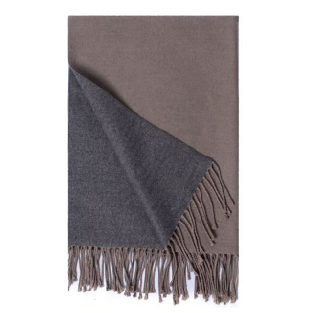 Honeybun Scarf Taupe Charcoal