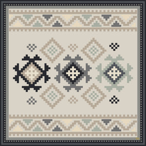 Charcoal Aztec Blanket Wild Rag