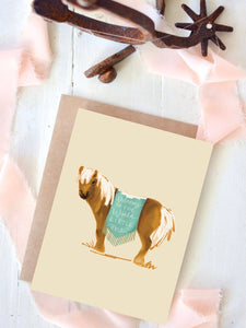 Western Pony Baby Shower Card