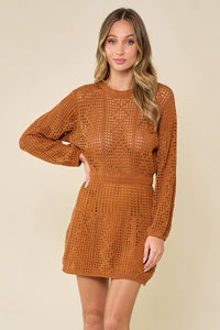 Luca Crochet Sweater Dress