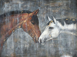Double Horse Canvas Print 36x48