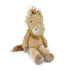 Plush horse stuffed animal with buckskin brown fur, cream muzzle, cocoa mane and tail, and bandana scarf, soft western toy