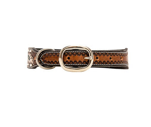 Hotshots Hand-Tooled Leather Dog Collar